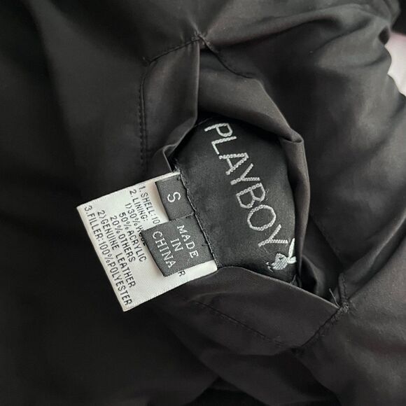 Vintage Playboy Varsity Jacket Reversible Women’s Size Small Y2K Sweater 2000s - Picture 10 of 12